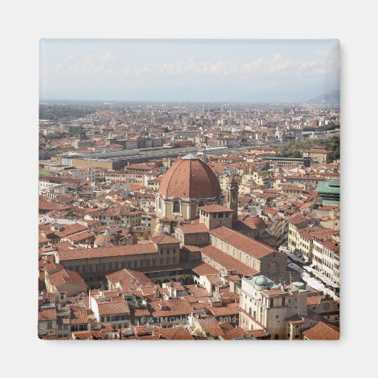 イタリア,フィレンツェの上から マグネット (正面)