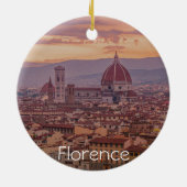 イタリア,フィレンツェの夕日 セラミックオーナメント (裏面)