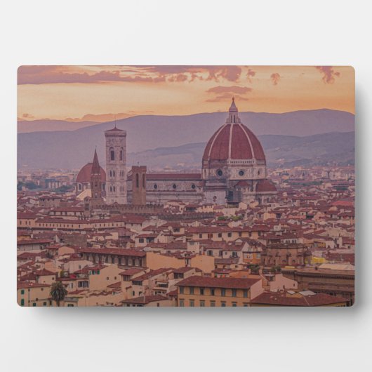 イタリア,フィレンツェの夕日 フォトプラーク (正面)