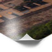 イタリア，フィレンツェの夕日 フォトプリント            (角)