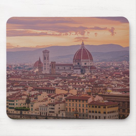 イタリア,フィレンツェの夕日 マウスパッド (正面)