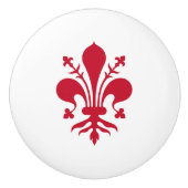 イタリア,フィレンツェの旗とセラミックノブの引っ張り セラミックノブ (正面)