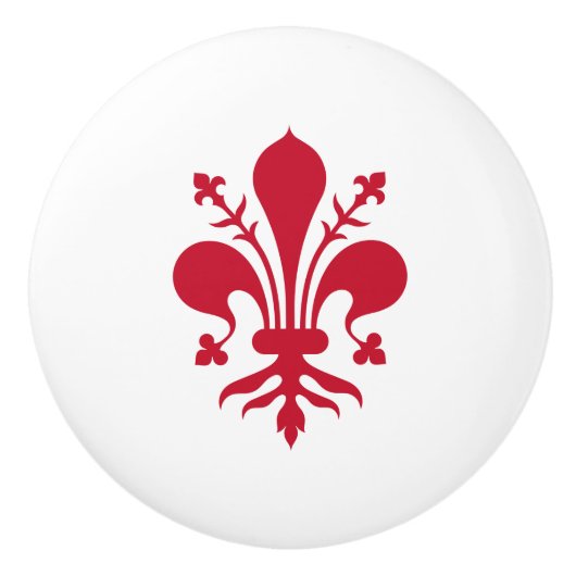 イタリア,フィレンツェの旗とセラミックノブの引っ張り セラミックノブ (正面)