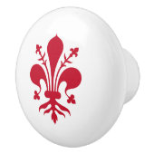 イタリア,フィレンツェの旗とセラミックノブの引っ張り セラミックノブ (右)