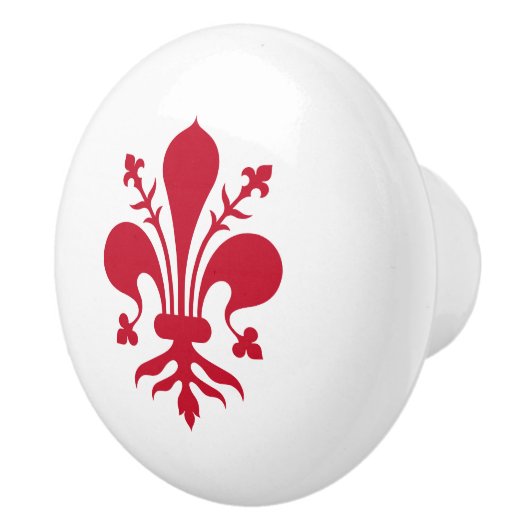 イタリア,フィレンツェの旗とセラミックノブの引っ張り セラミックノブ (右)