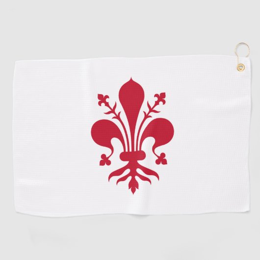 イタリア,フィレンツェの旗を持つゴルフタオル ゴルフタオル (横)