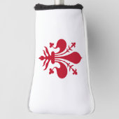 イタリア，フィレンツェの旗を持つゴルフパターカバー ゴルフヘッドカバー (回転90)