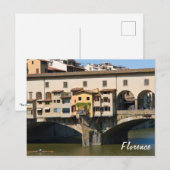 イタリア フィレンツェの旧橋 ポンテ ヴェッキオ ポストカード (正面/裏面)