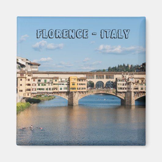 イタリア フィレンツェの旧橋 ポンテ ヴェッキオ マグネット (正面)