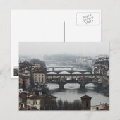 イタリア，フィレンツェの橋 ポストカード (正面/裏面)