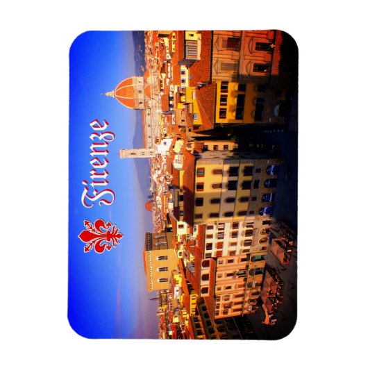 イタリア,フィレンツェの空中画像 マグネット (縦)