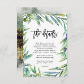 イタリア·フィレンツェは結婚、詳細情報を エンクロージャーカード (正面/裏面)