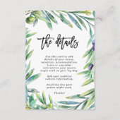 イタリア·フィレンツェは結婚、詳細情報を エンクロージャーカード (正面)