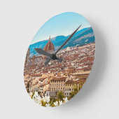 イタリア・フィレンツェ写真 ラウンド壁時計 (傾斜)