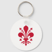 イタリア,フィレンツェ国旗とキーチェーン キーホルダー (正面)