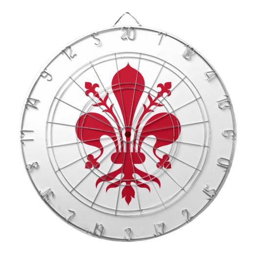 イタリア,フィレンツェ国旗とダーツボード ダーツボード (正面)