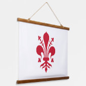 イタリア,フィレンツェ国旗と壁掛けタペストリー 吊り下げ型タペストリー (傾斜あり)