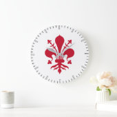 イタリア,フィレンツェ国旗の壁時計 ラージ壁時計 (ホーム)