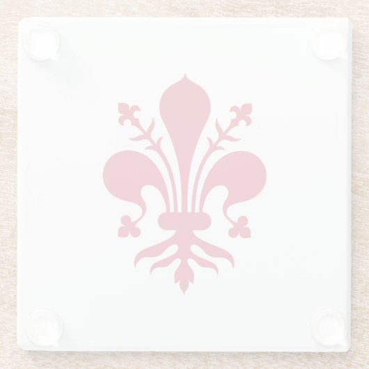 イタリア，フィレンツェ国旗を持つガラスコスター ガラスコースター (裏面)