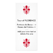 イタリア，フィレンツェ国旗を持つラックカード ラックカード (正面)