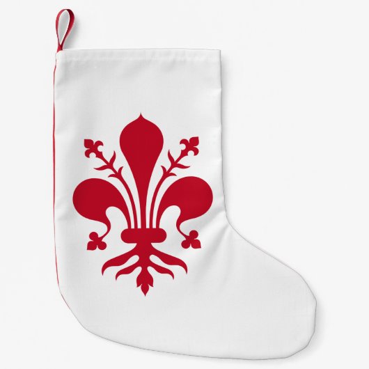 イタリア，フィレンツェ州旗を持つクリスマスストッキング スモールクリスマスストッキング (正面)