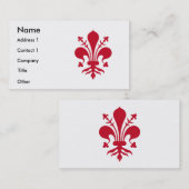 イタリア，フィレンツェ州旗を持つ名刺 名刺 (正面/裏面)