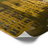 イタリア，フィレンツェ，アルノ川の反射 ポスター (角)