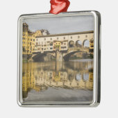 イタリア,フィレンツェ,アルノ川の反射 メタルオーナメント (左)