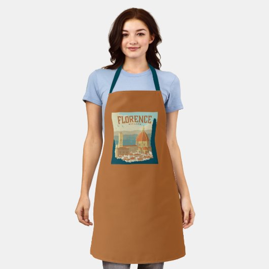 イタリア，フィレンツェ エプロン (着用した状態)