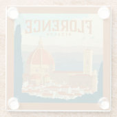 イタリア，フィレンツェ ガラスコースター (裏面)