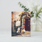 **イタリア・フィレンツェ・スクーターAP12コブレストン ポストカード (スタンド正面)