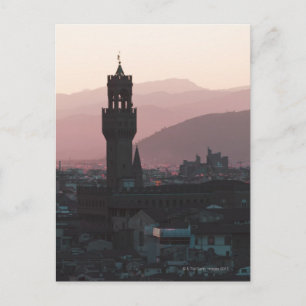 イタリア、フィレンツェ、タワーズ市の夕暮れ2時 ポストカード