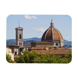 イタリア、フィレンツェ、フィレンツェのカテドラルの眺め マグネット
