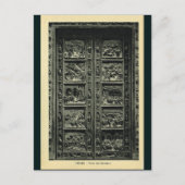 イタリア，フィレンツェ，フィレンツェ， 1908,，バプストリーの扉 ポストカード (正面)