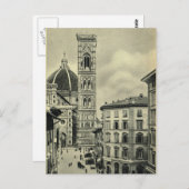 イタリア，フィレンツェ，フィレンツェ， 1908, Duomo ポストカード (正面/裏面)