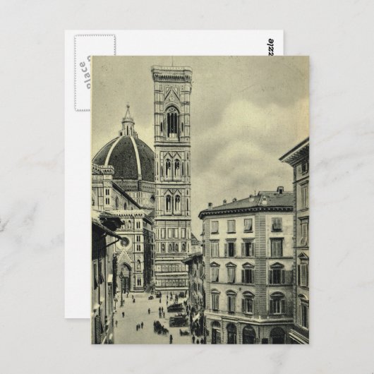 イタリア,フィレンツェ,フィレンツェ, 1908, Duomo ポストカード (正面/裏面)