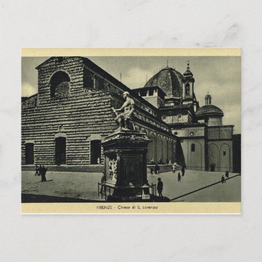 イタリア，フィレンツェ，フィレンツェ， 1908, S.ロレンツォ ポストカード (正面)