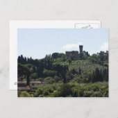 イタリア、フィレンツェ、城の丘の上 ポストカード (正面/裏面)