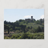 イタリア、フィレンツェ、城の丘の上 ポストカード (正面)