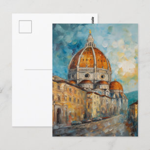 イタリア,フィレンツェ Duomo 油彩画スタイル ポストカード