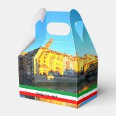 イタリア，フィレンツェ | Ponte Vecchio Themed 結婚's フェイバーボックス (裏面サイド)