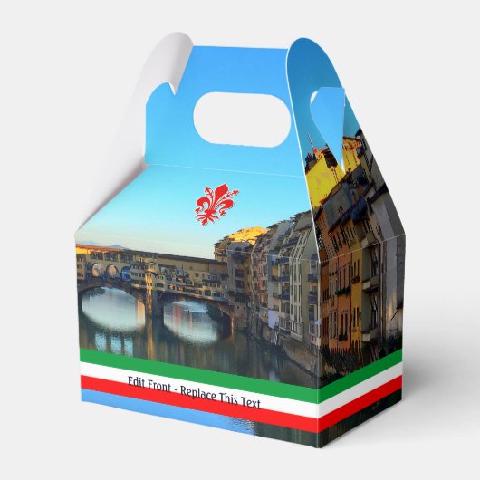 イタリア，フィレンツェ | Ponte Vecchio Themed 結婚's フェイバーボックス (正面サイド)