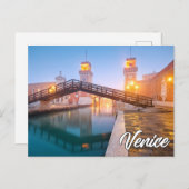 イタリア，フォギーのヴェネツィア ポストカード (正面/裏面)