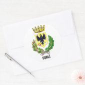 イタリア，フォルリの紋章 ラウンドシール (封筒)