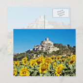 イタリア・フラワーズ、ウンブリア・ナルニの丘の町 ポストカード (正面/裏面)