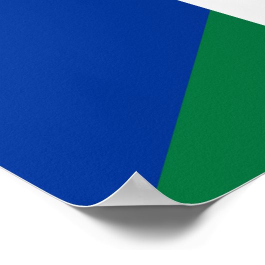 イタリア・フランス国旗の国半記号 ポスター (角)