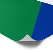 イタリア・フランス国旗の国半記号 ポスター (角)