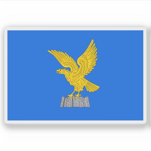 イタリア,フリウリ・ヴェネツィア・ジュリア国旗 シール (正面)