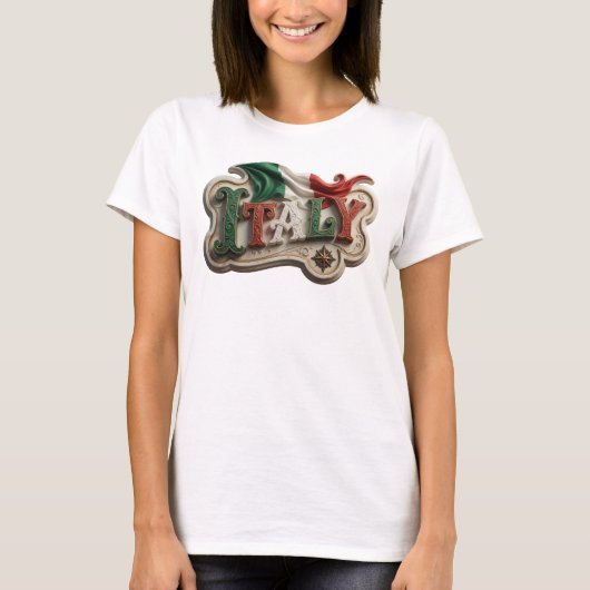 イタリア フレッシュ ゴールドTシャツ デザイン Tシャツ (正面)