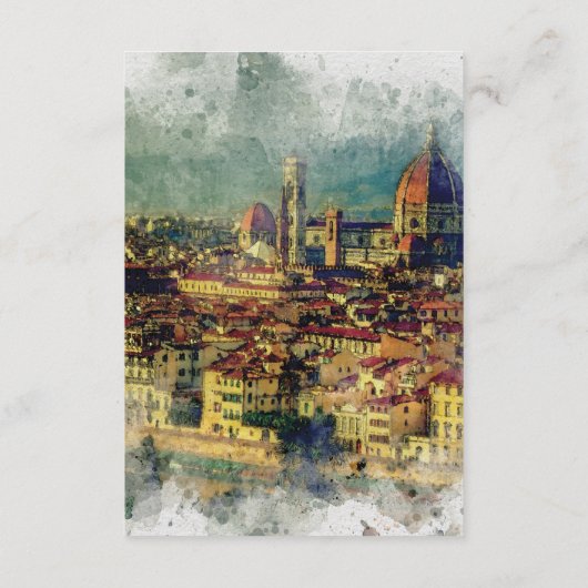 イタリア·フ結婚ィレンツェの詳細情報 エンクロージャーカード (裏面)